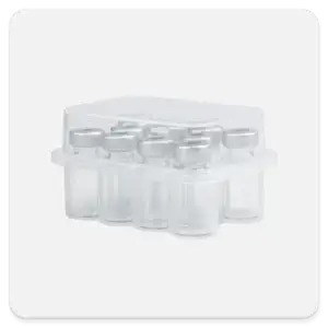 Clear vial holder for 10 3ml vials